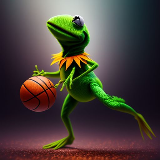 stupidfinch387 kermit the frog playing basketball