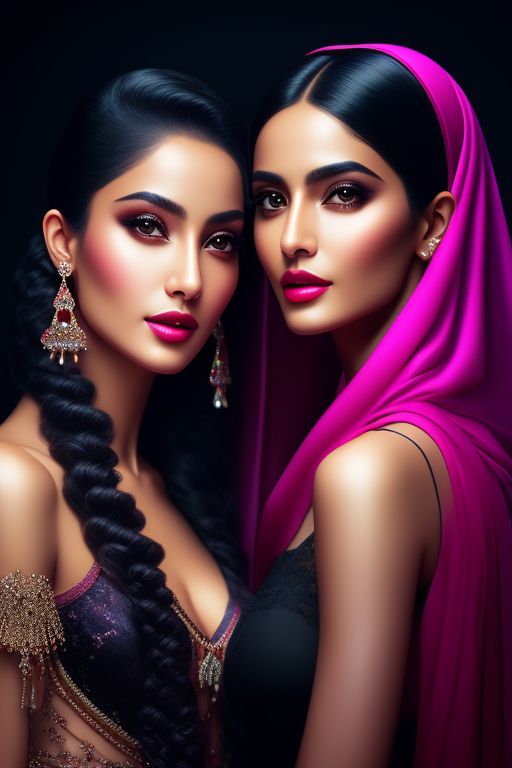 milkyswan39 two pretty Arabian women , beautiful jewelry, flawless