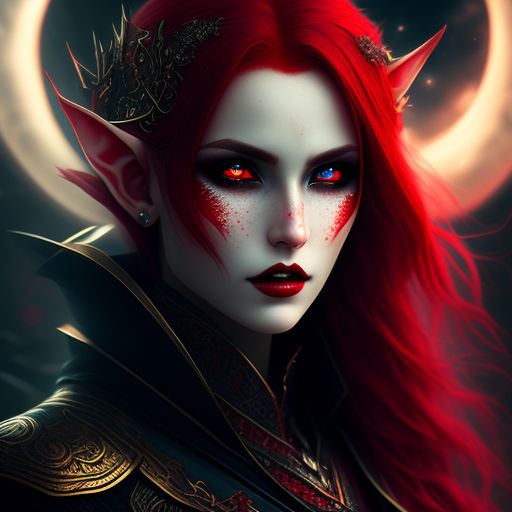 ediblegnu974 red haired elf, Portrait, ((masterpiece)), (best quality
