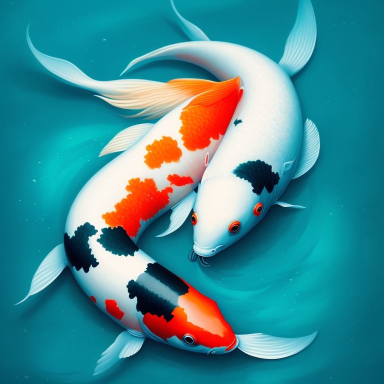 Yin Yang Koi Fish Wallpaper