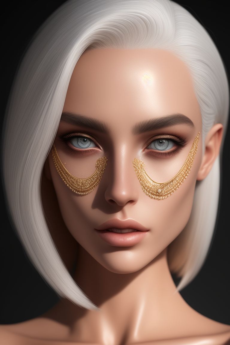 Cris goddess cute beautiful white hair shining glare flare white light