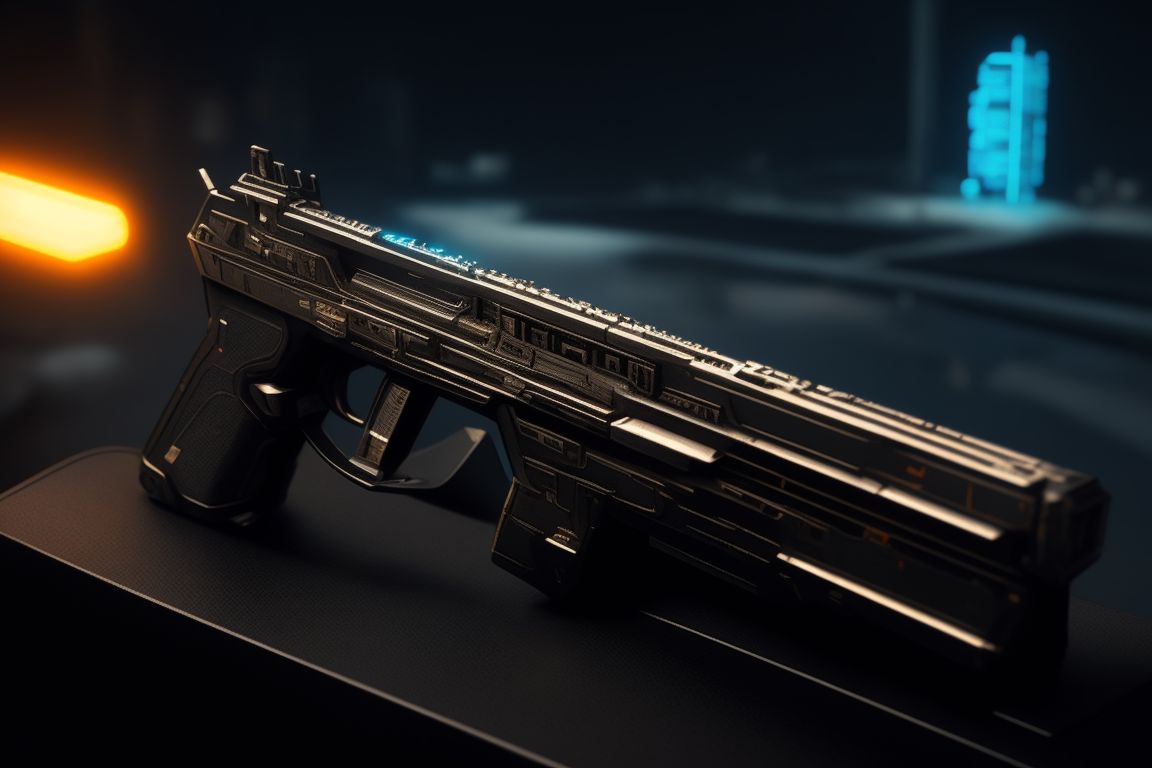 jumpyzebra509 cyberpunk pistol weapon