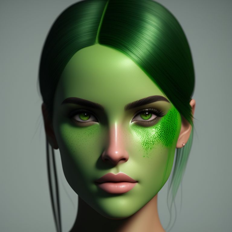 donut Young adult Female halfhuman green skin