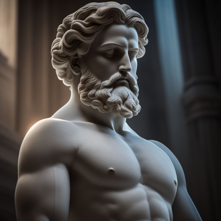 Muscular Greek God Statues