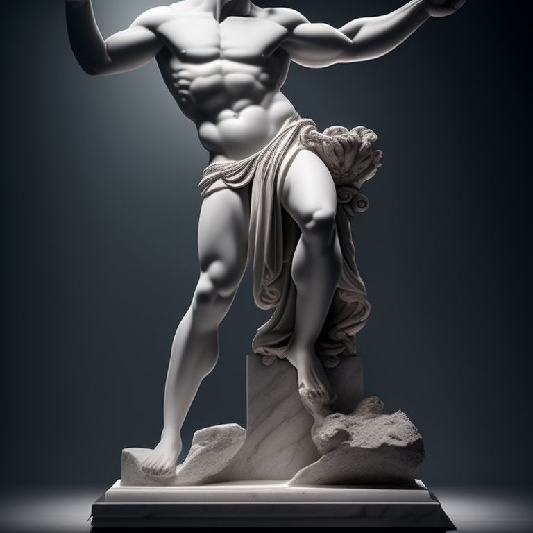 thismole150 marble statue of an athlete