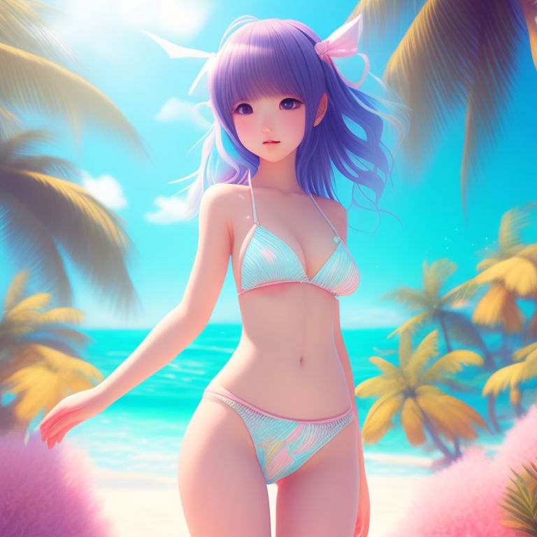 limpnarwhal792 Cute anime girl in bikini and thong