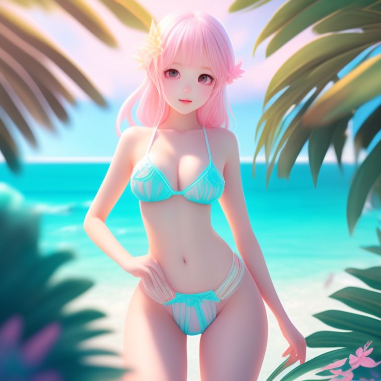 limpnarwhal792 Cute anime girl in bikini and thong