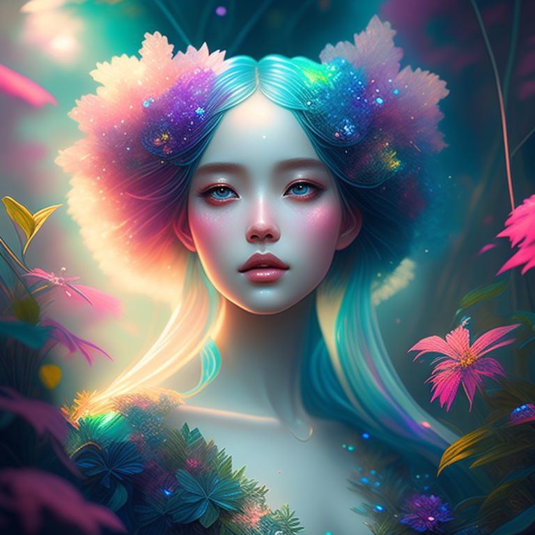 dumb_cast_iron beautiful crystal girl rainbow detail