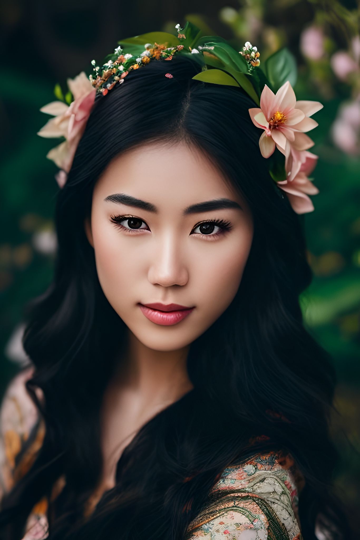 Gritty, a stunning photography, Generate a set of realistic images featuring a woman of Asian