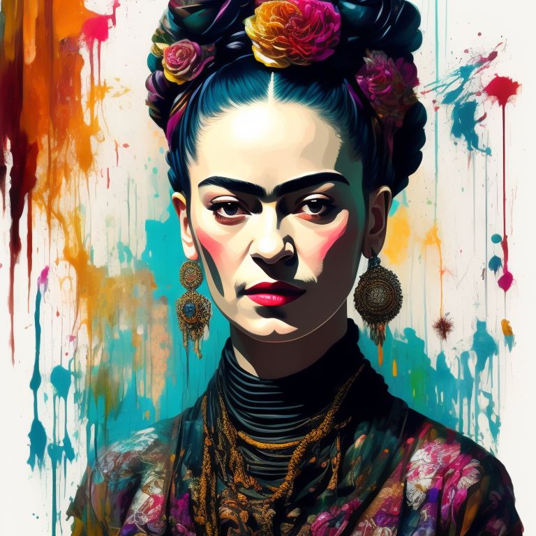 biraAIart Frida Kahlo,High quality, Cute, beautiful and wonderful