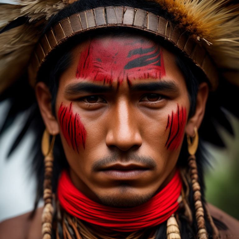 Traditional Native American War Face Paint