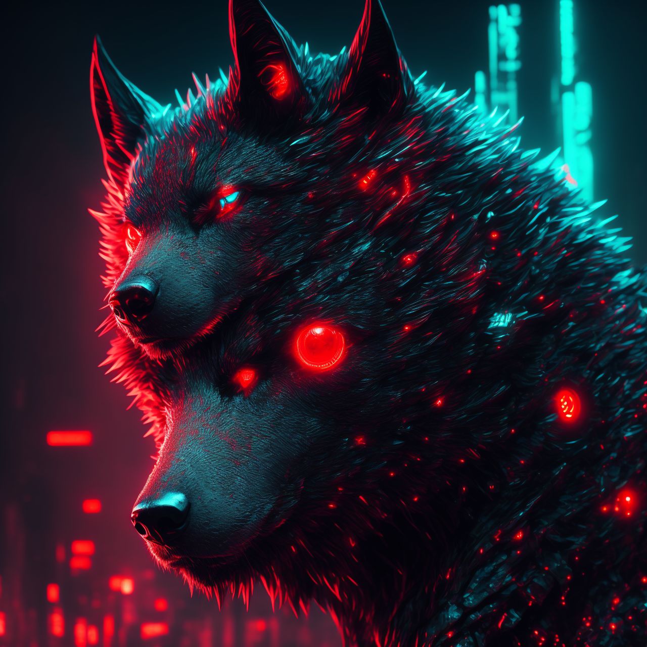 Red Eyed Wolf Wallpaper