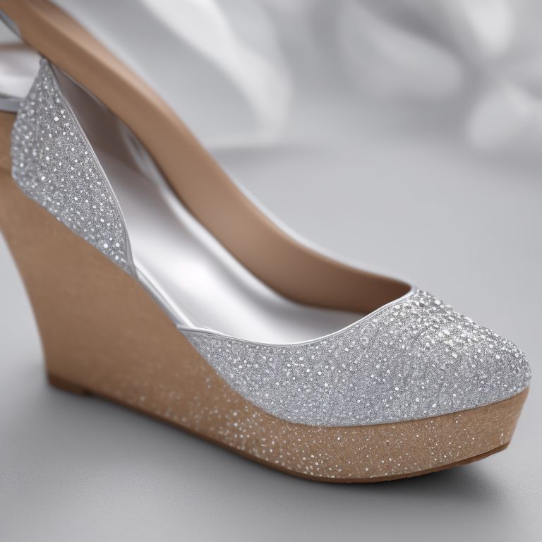 prettyfish855 platform wedges, silver and diamonds