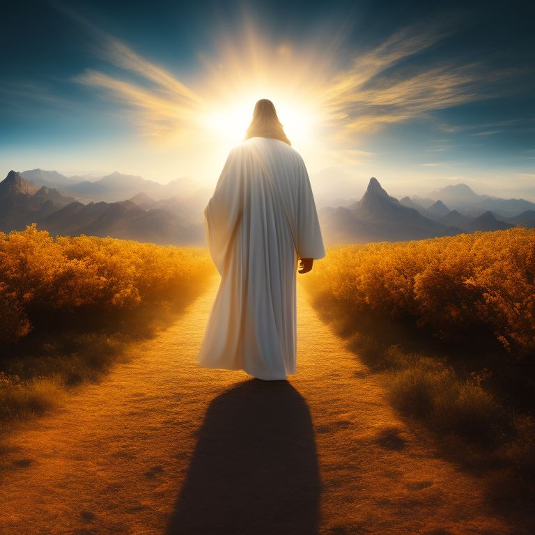 dullfish635 Jesus walking backwards in the sky towards the throne of