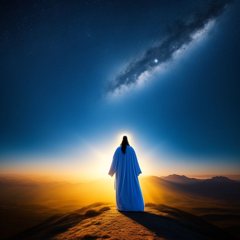 dullfish635 Jesus walking backwards in the sky towards the throne of