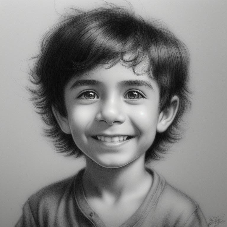 TGTG 11 year old boy, brazilian, black eyes, smiling, straight black