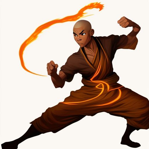 lividgoat194 African American man fire bending, avatar the last