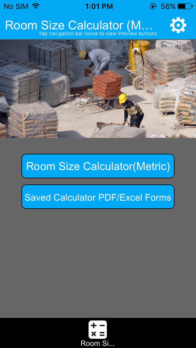 Room Size Calculator (Metric) App