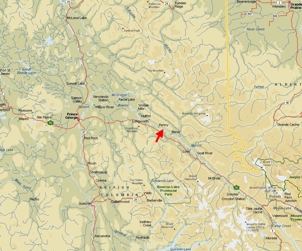 Penny, British Columbia Semi Remote