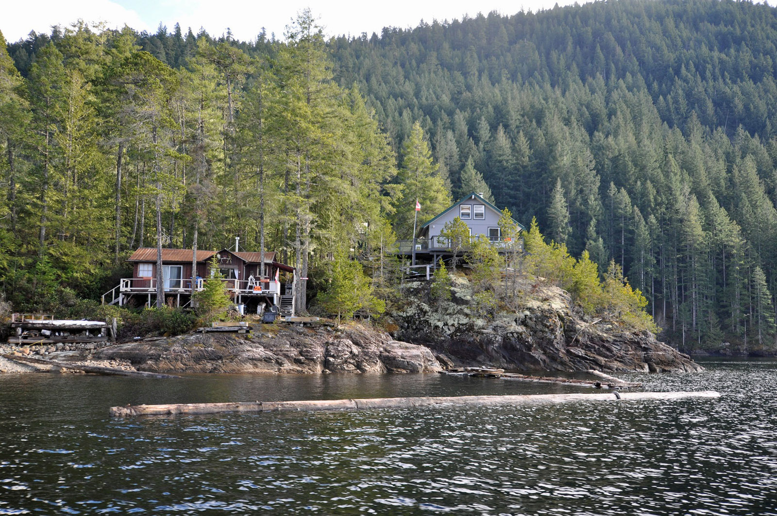 Powell Lake Island with 2 Cabins on Lake 2 bedroom