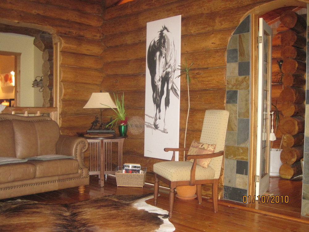 Water Valley Alberta Real Estate Log Home For Sale 3 bedroom 1,349.