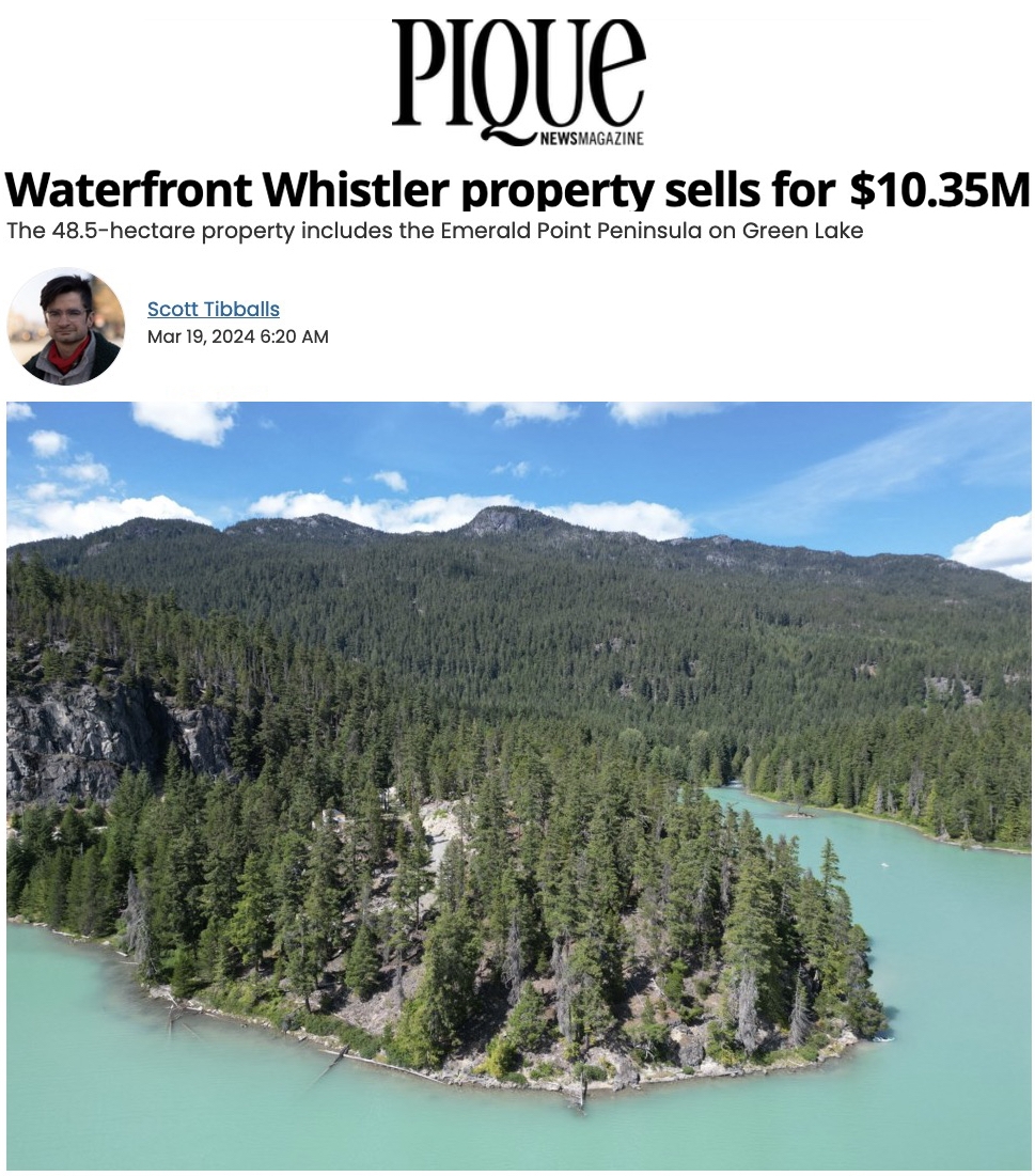 Blog Whistler's Expansive Recreation Property Finds a New Owner at 10
