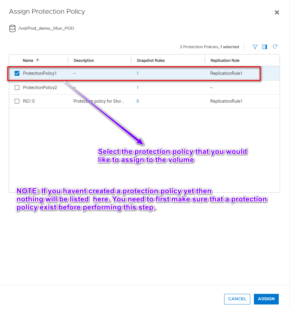 How To Assign Protection Policy on Dell PowerStore