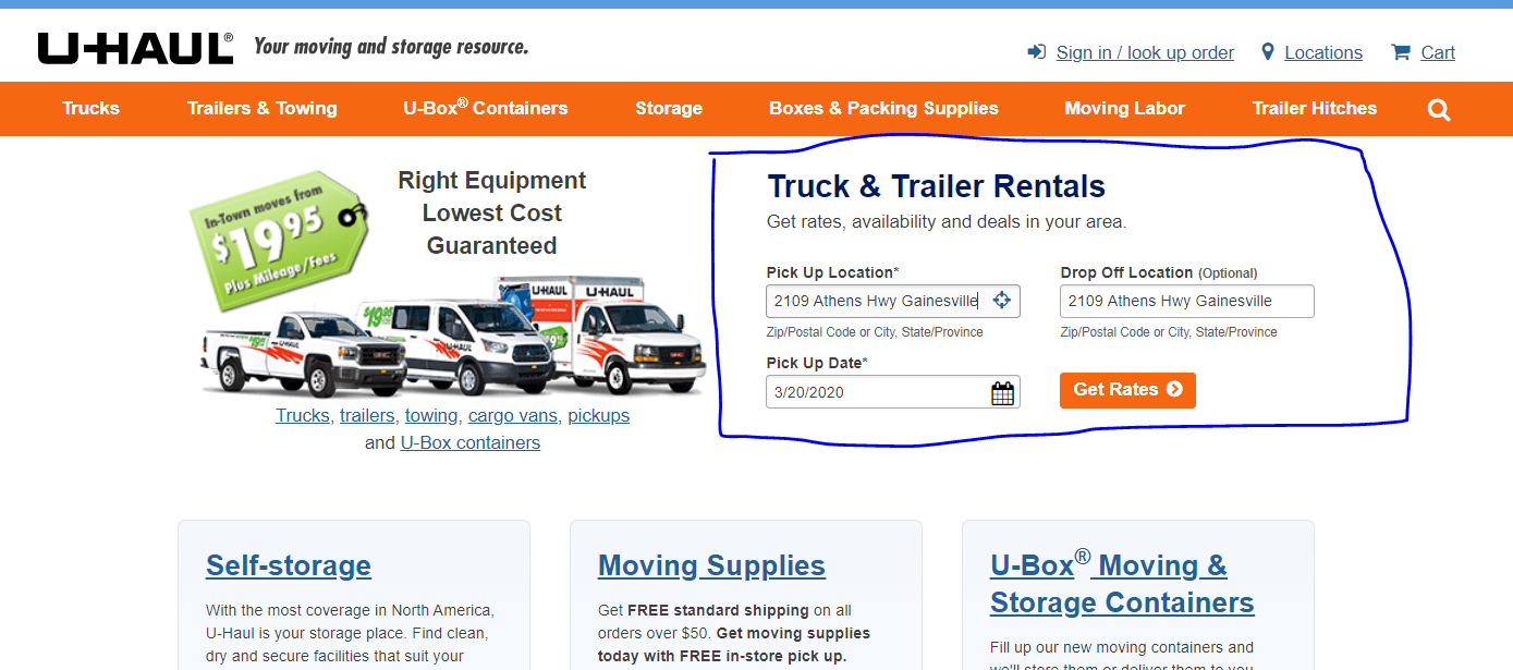 Phoenix Storage UHaul Rentals