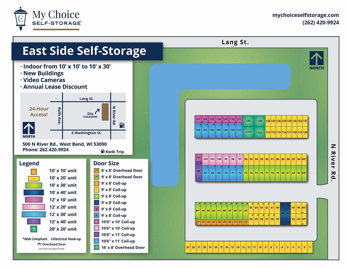 My Choice SelfStorage Powder Hills Self Storage in West Bend, Wisconsin