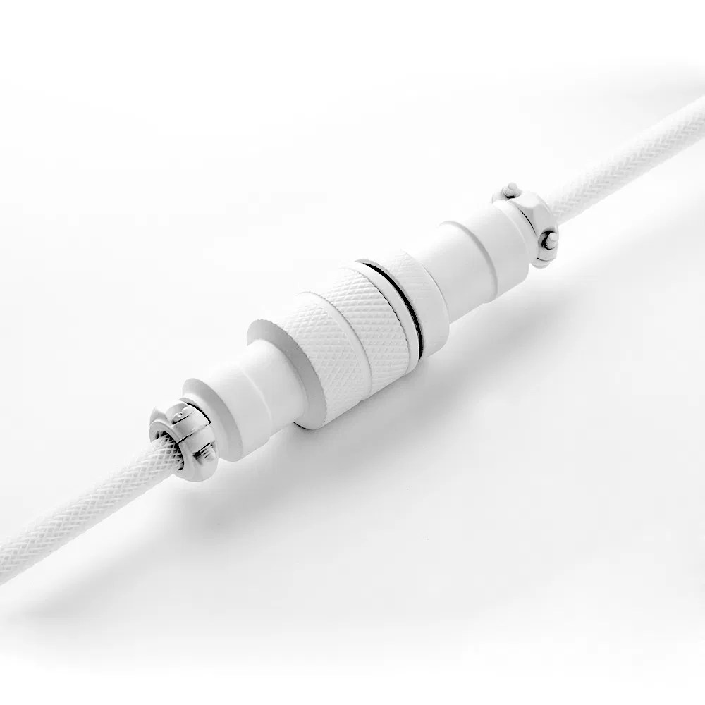 CableMod Pro Coiled Keyboard Cable (Glacier White, USB A to USB Type C