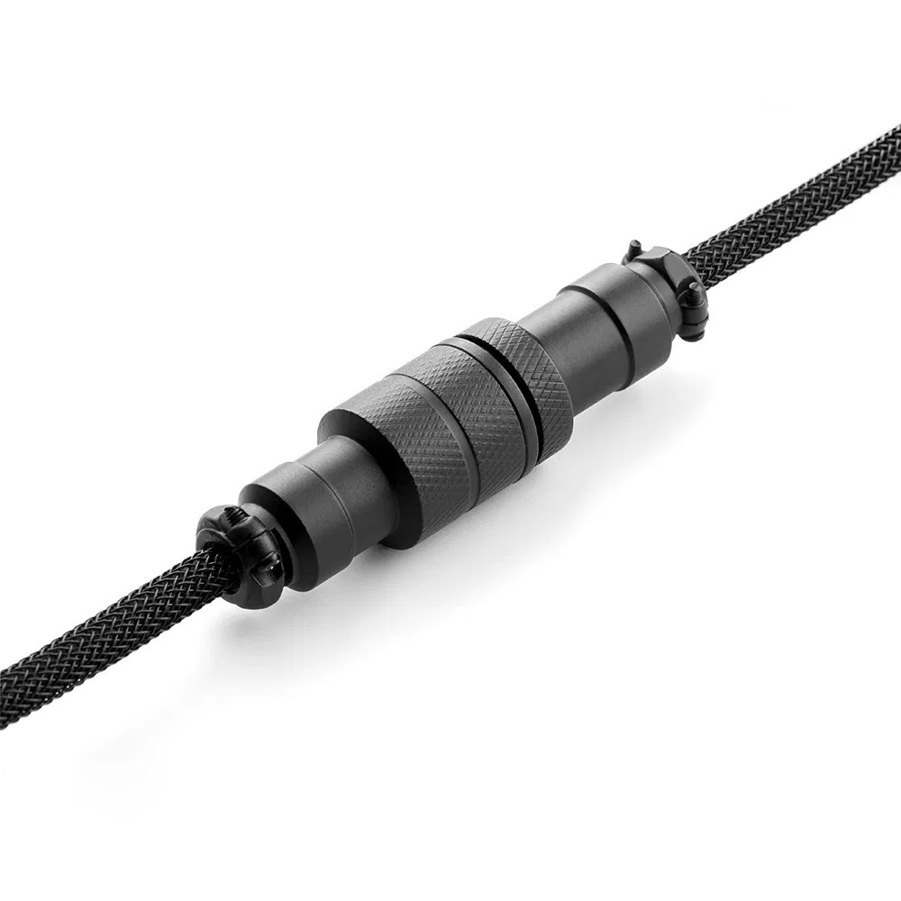 CableMod Pro Coiled Keyboard Cable (Midnight Black, USB A to USB Type C