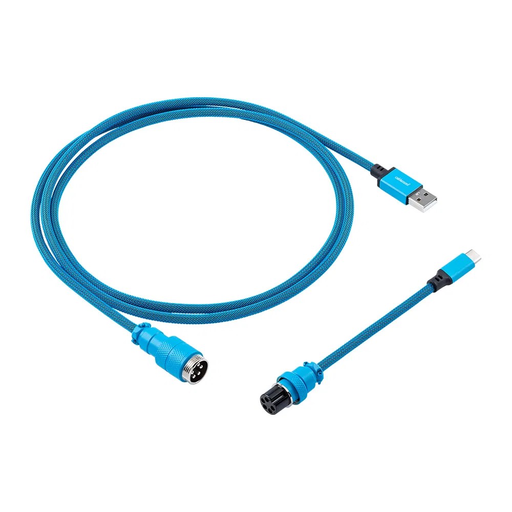 CableMod Pro Coiled Keyboard Cable (Midnight Black, USB A to USB Type C