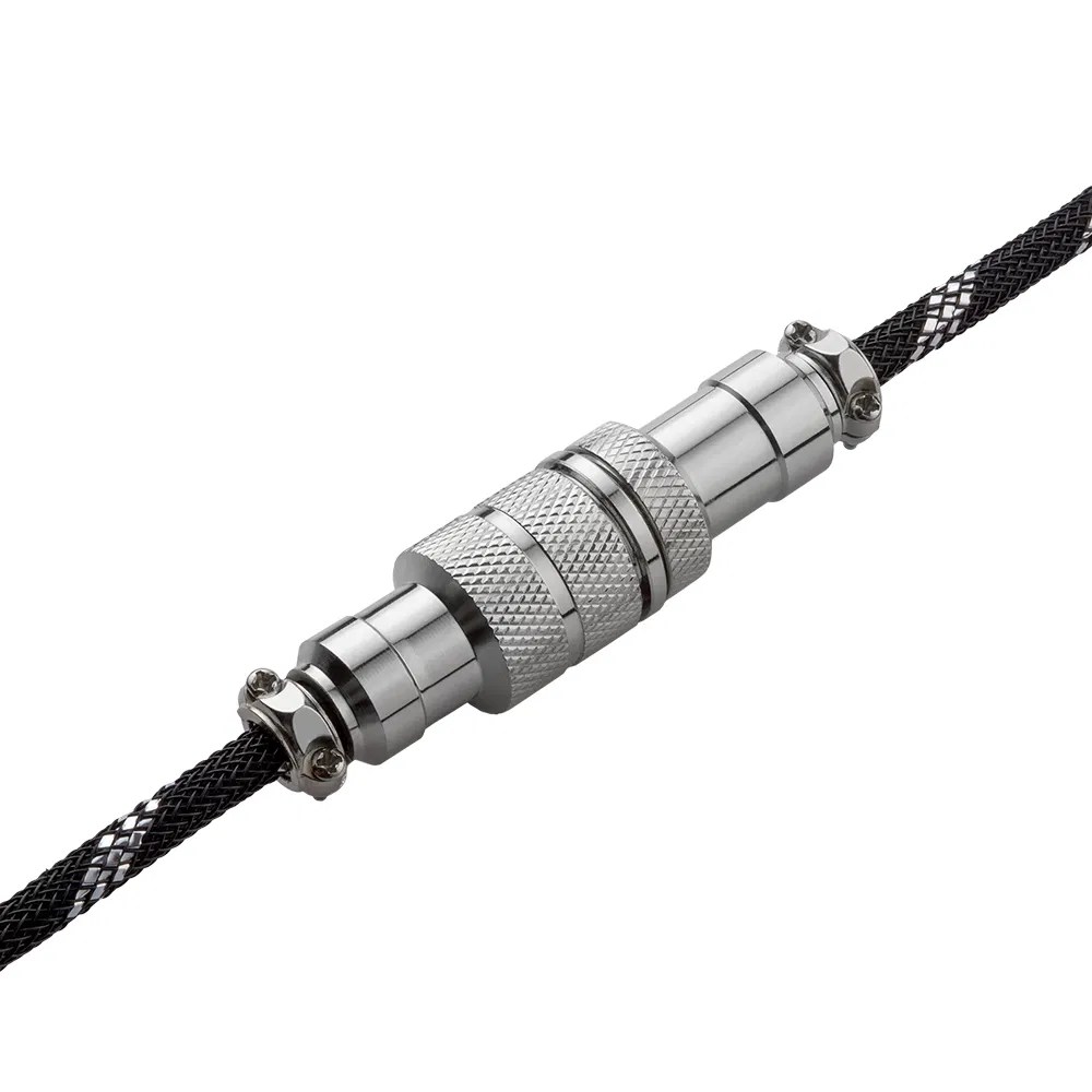 CableMod Pro Coiled Keyboard Cable (Sterling Black, USB A to USB Type C