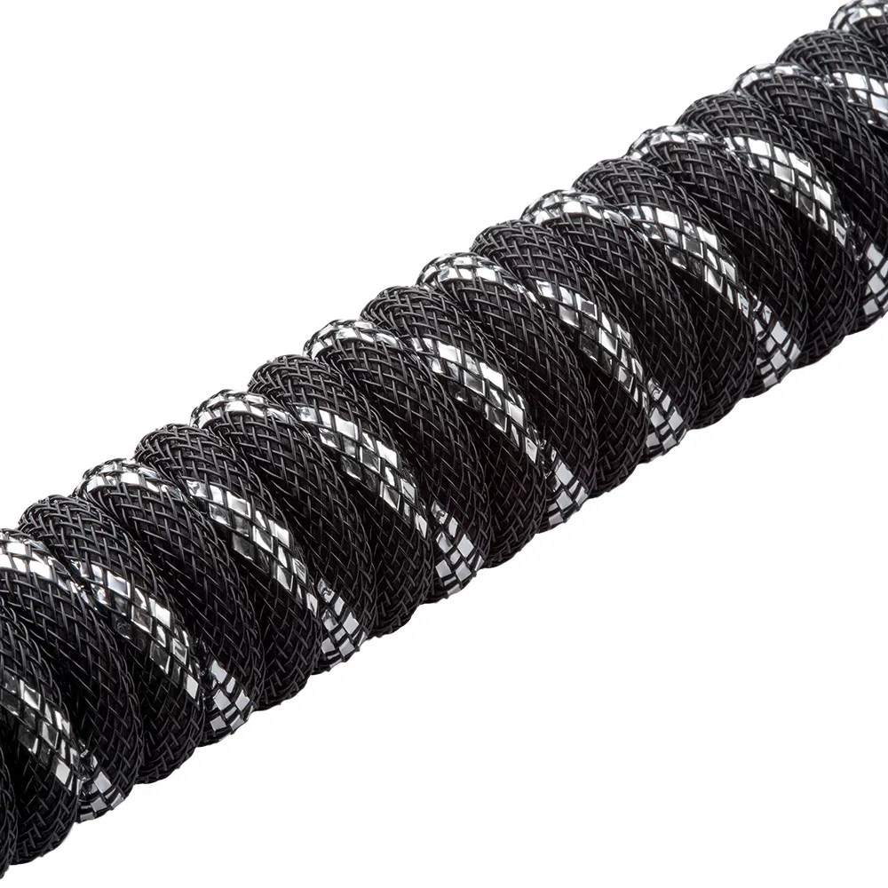 CableMod Pro Coiled Keyboard Cable (Sterling Black, USB A to USB Type C