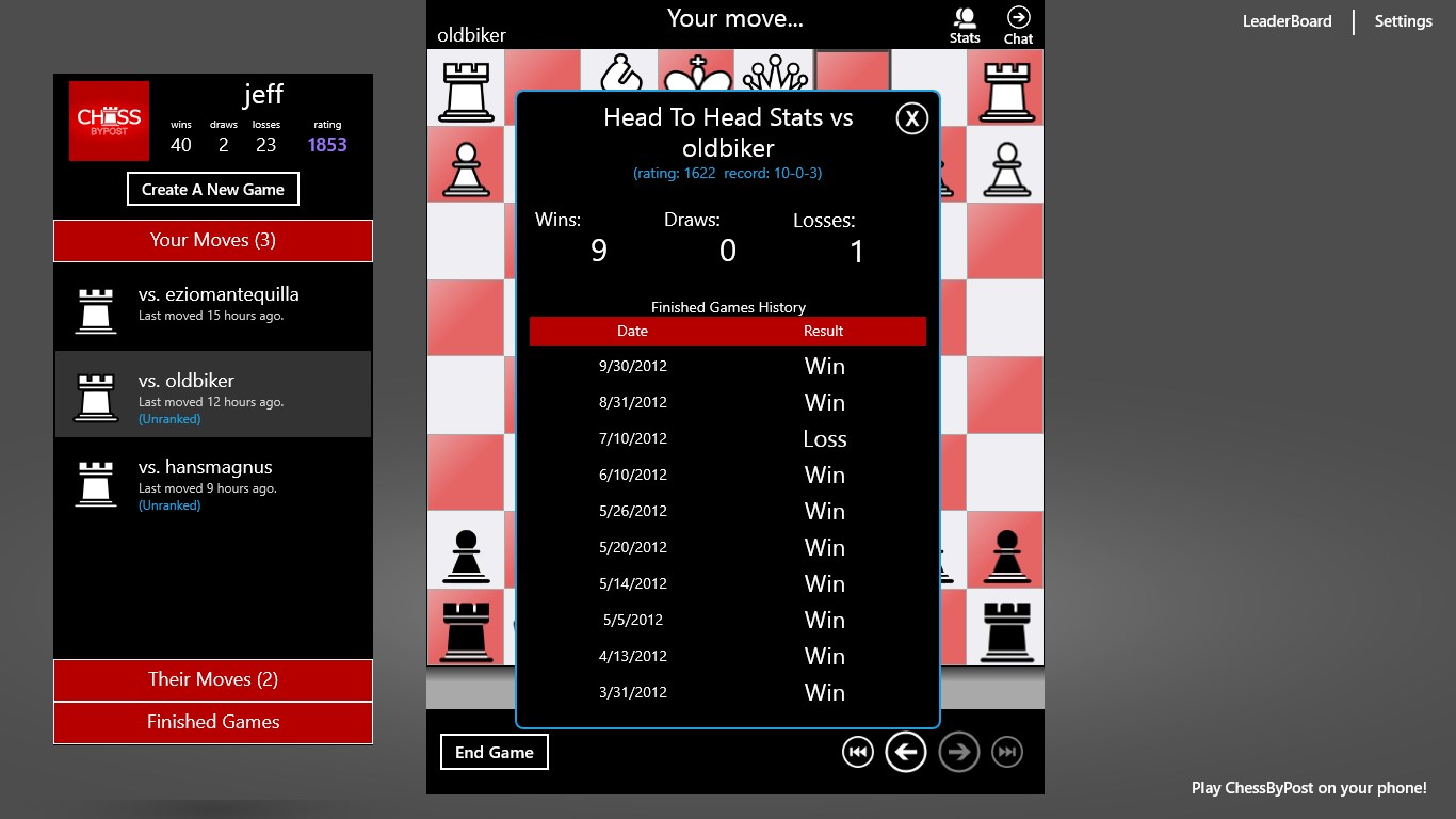 Chess By Post Free for Windows 10