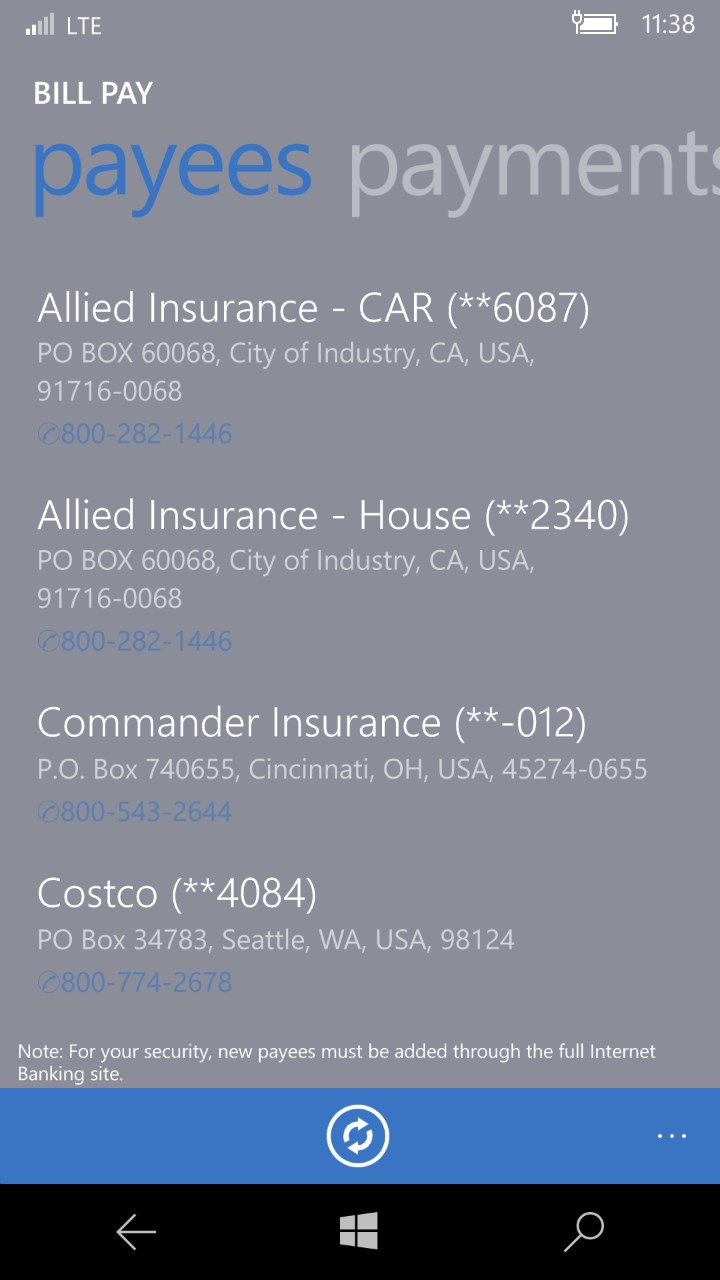 Wings Financial for Windows 10 Mobile