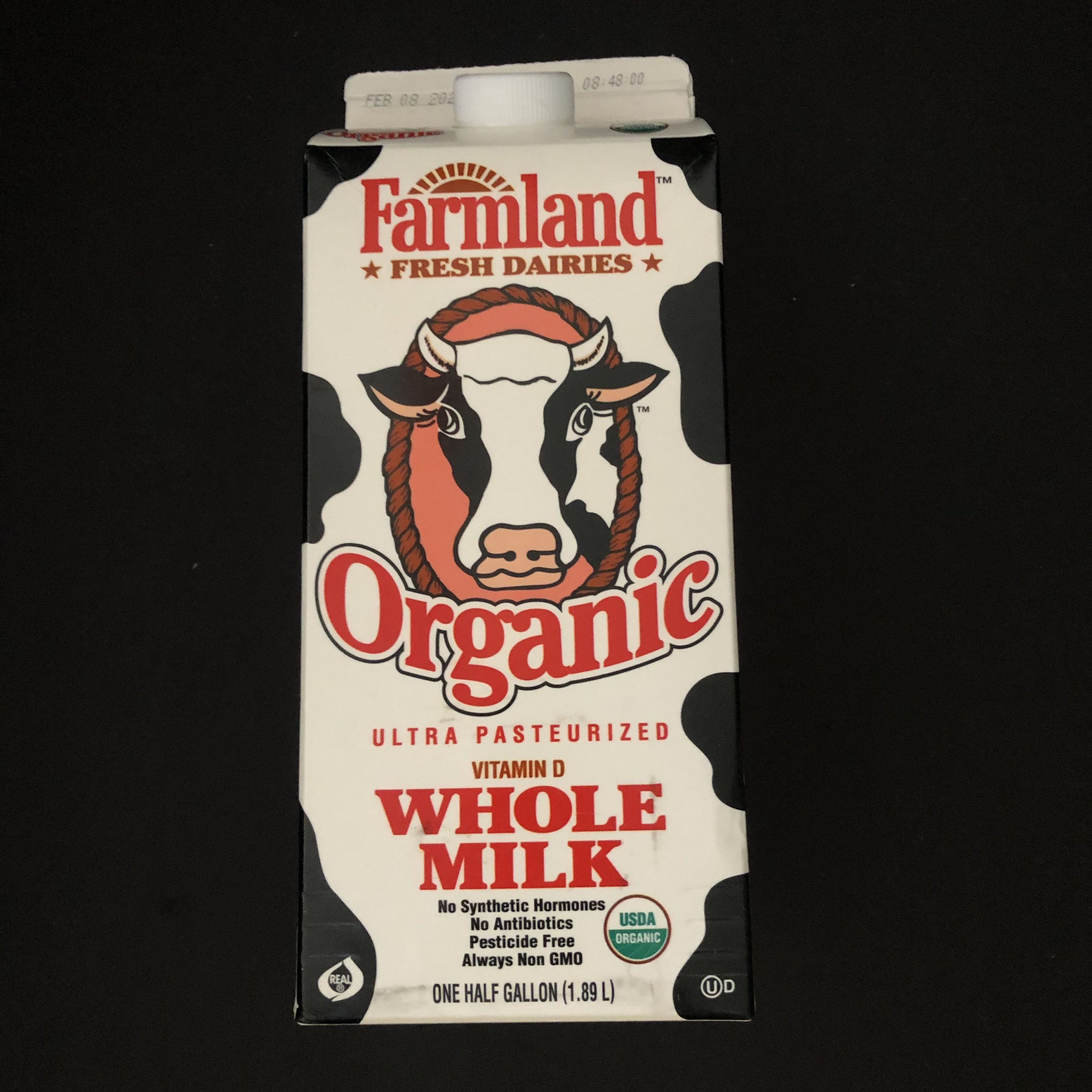Milk, Organic Whole Half Gallon Abma's Farm