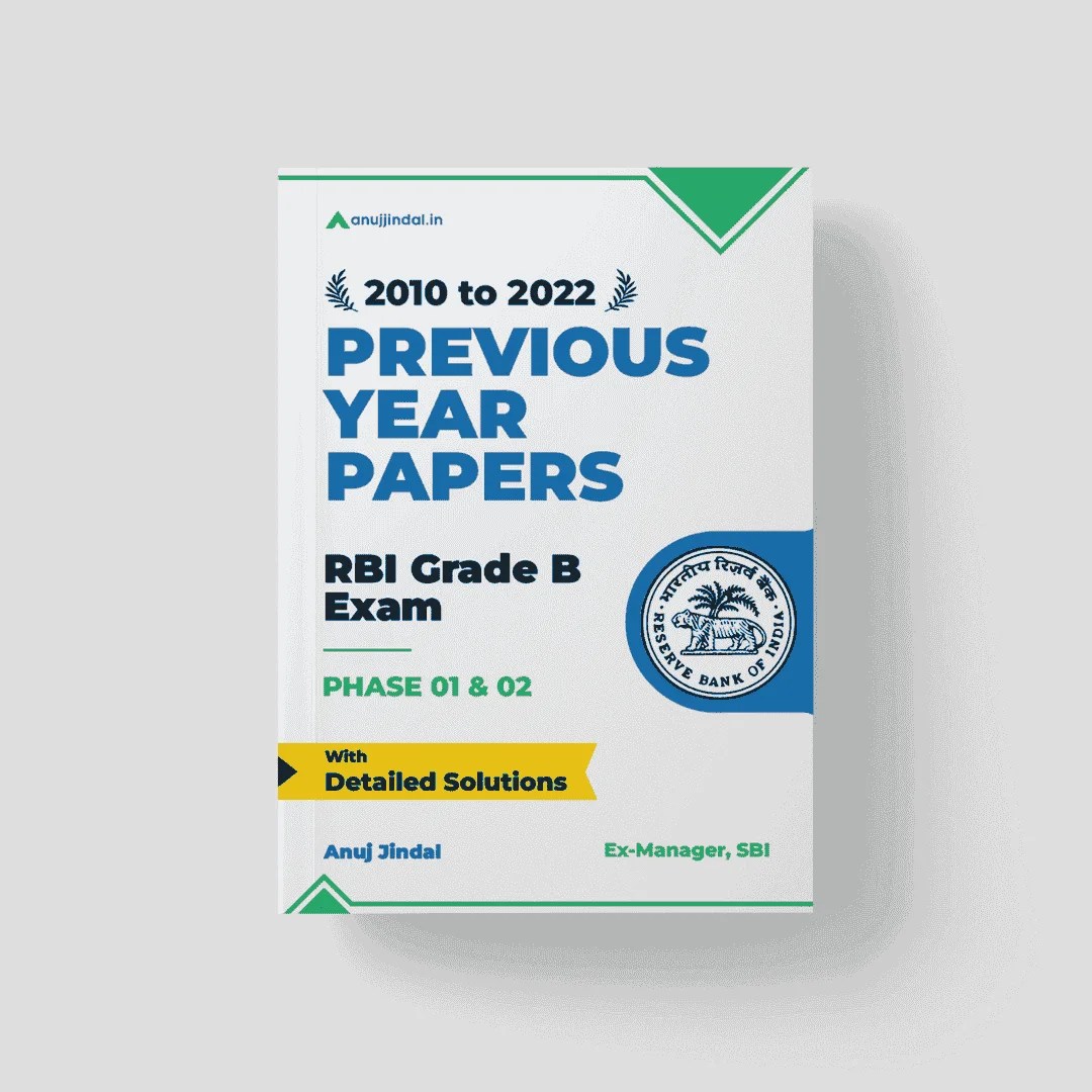 Previous Year Papers RBI Grade B Exam Anujjindal Books