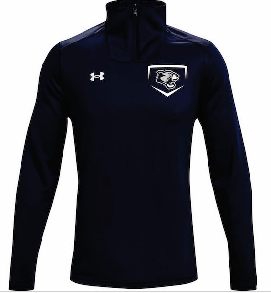 Navy Blue Under Armour Command 1/4Zip with Logo PMWB Battaglias