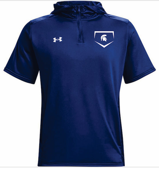 Royal Blue Under Armour Command ShortSleeve Hoodie with Logo MVBBL