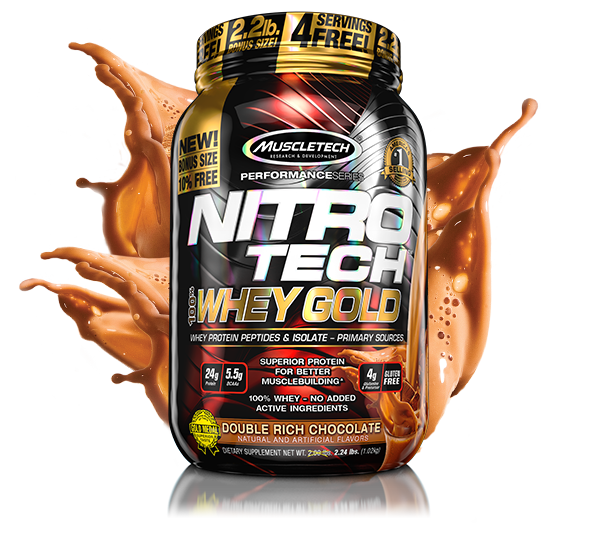 Nitro Tech 100 Whey Gold (5.53 lbs.) Muscle Mania Club