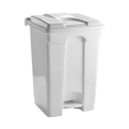 Blueleaf Plastic Pedal Bin 60ltr White Bins and Sackholders