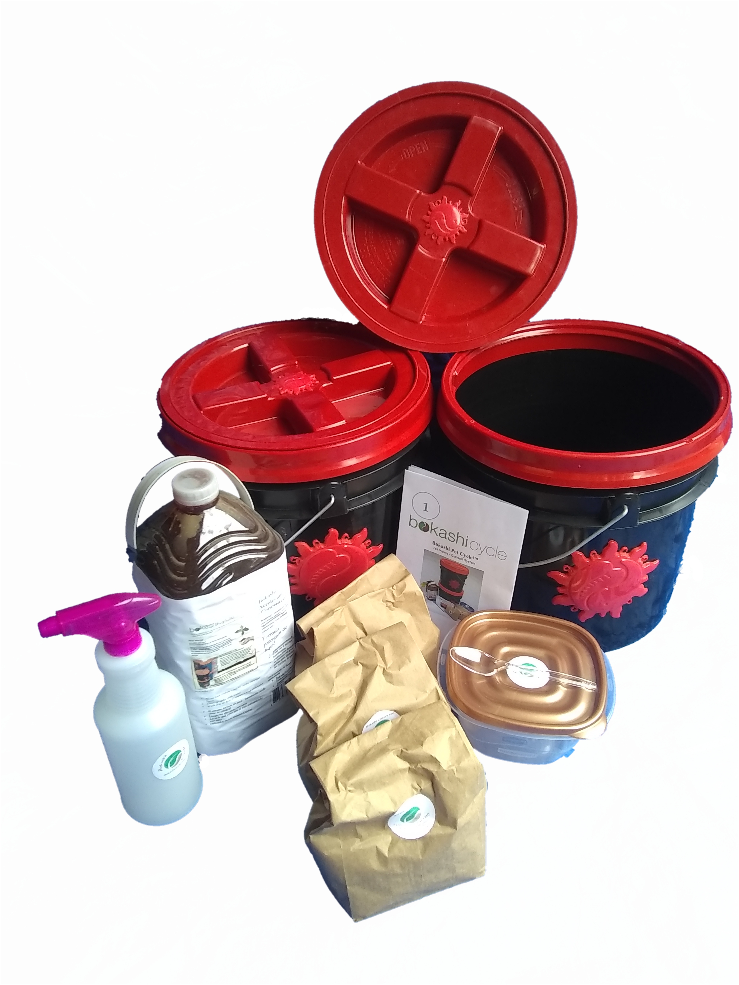 Bokashi Pet Waste Disposal System Fermenting Pet Waste and Feeding