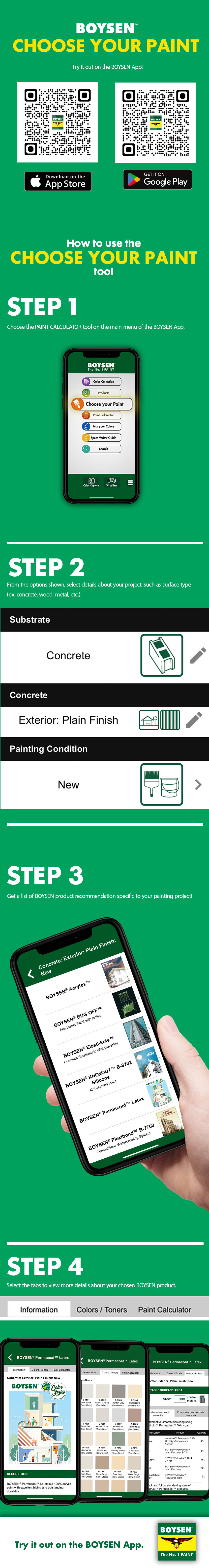 Pacific Paint (Boysen) Philippines, Inc., Choose Your Paint