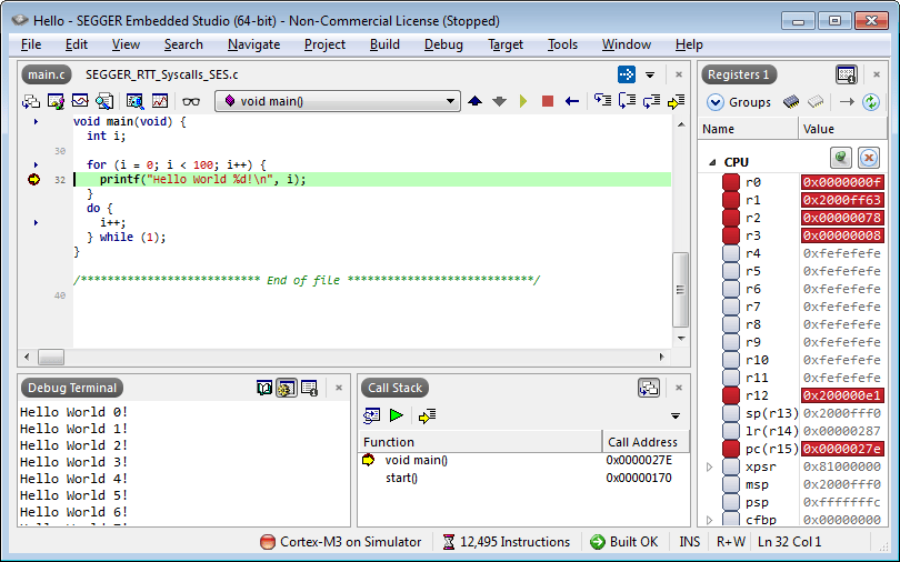 Outils de Développement SEGGER JLink JTrace Embedded Studio IDE