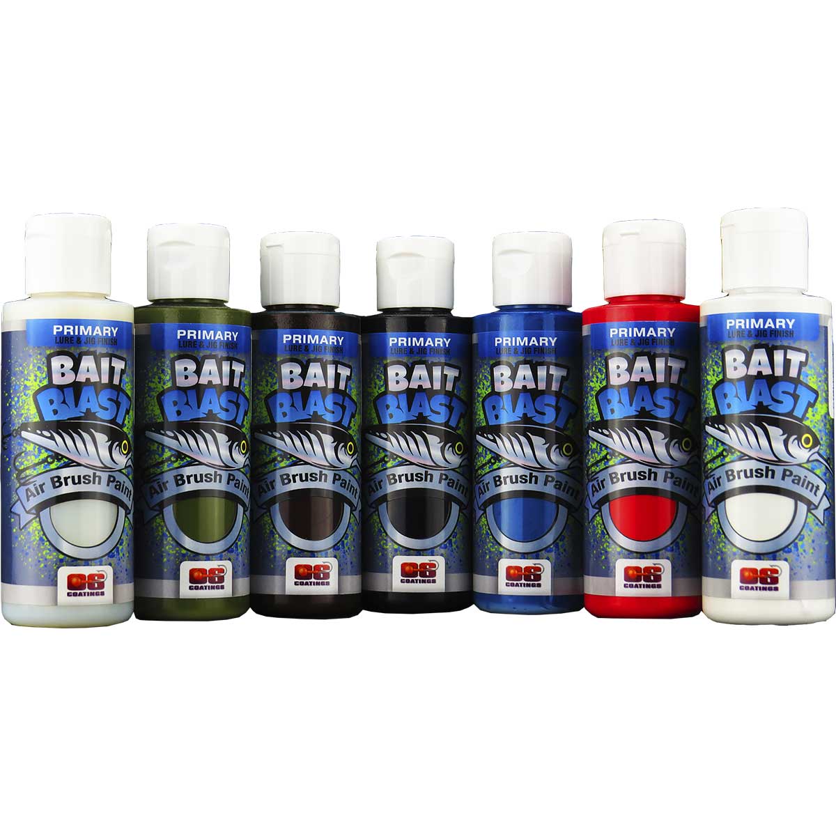 Bait Blast Air Brush Paint Primary Kit 6 Pack