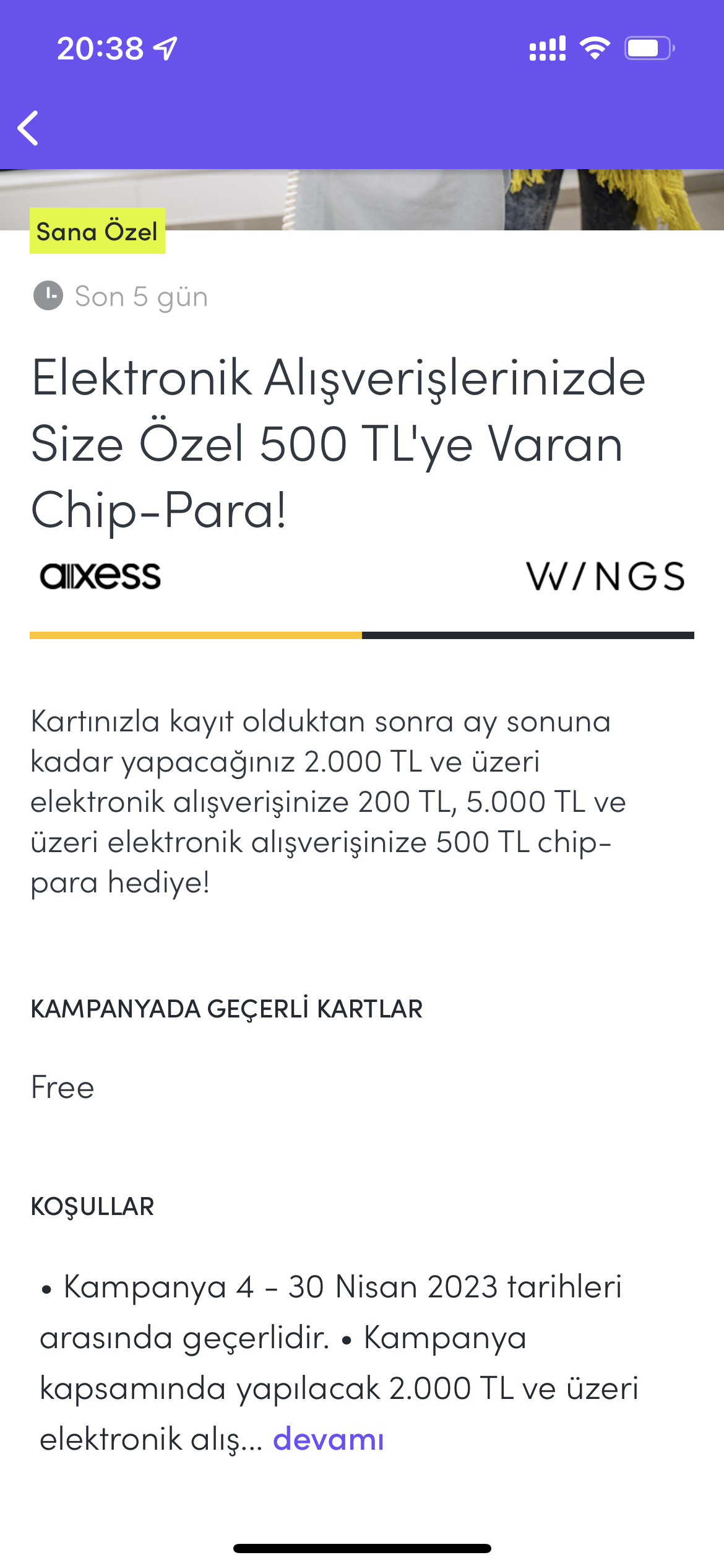 AXESS (JUZDAN) GENEL KAMPANYALAR (AXESS/WINGS/FREE/BANK'O) HAZİRAN 2024