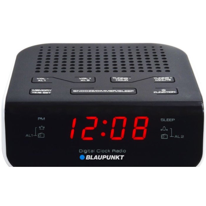 Blaupunkt Digital Clock Radio With FM Radio and Dual Alarm CR5WH Compact clock radio with 20
