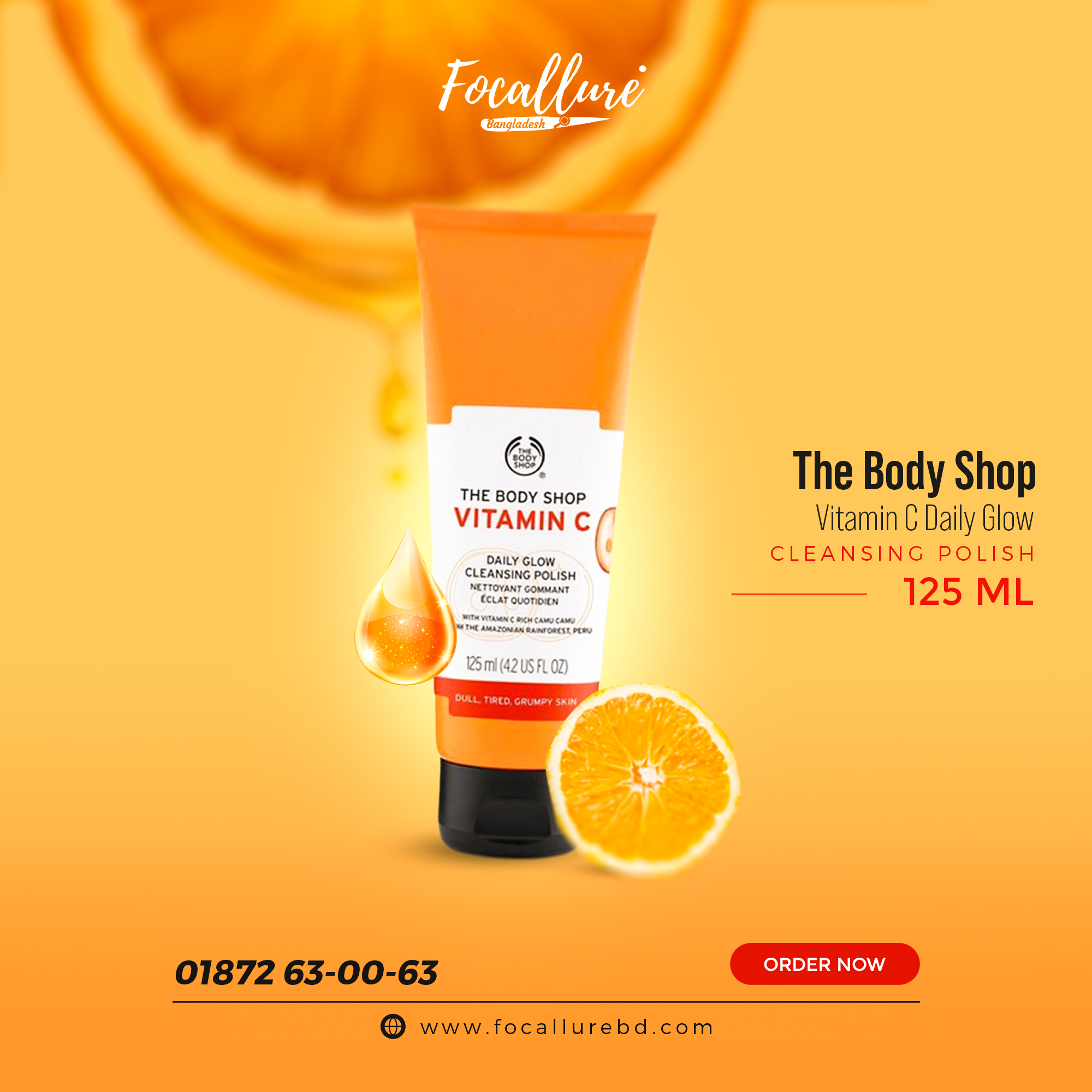 The Body Shop Vitamin C Daily Glow Cleansing Polish 125ml Focallure