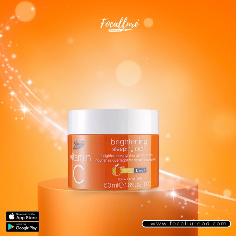 Boots Vitamin C Brightening Sleeping Mask 50ml Focallure